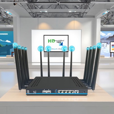 5G Router WiFi 6 AX3000 Speeds With Dual SIM Slots Gigabit Dual-Band Wireless CPE